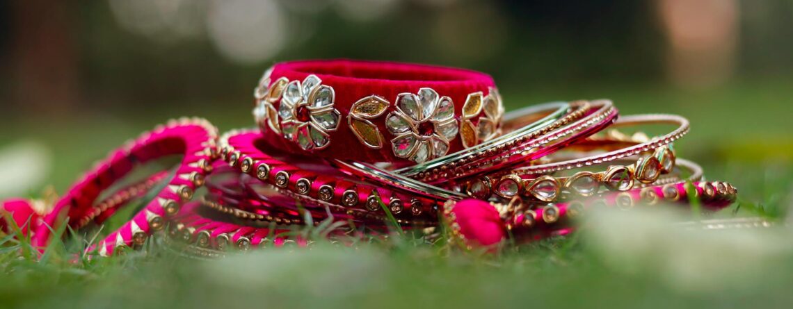 close up photograph of bridal jewelry