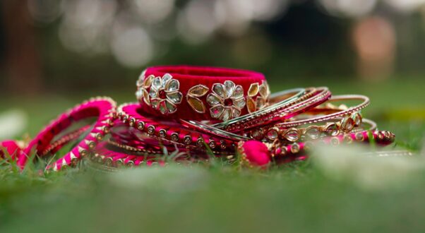 close up photograph of bridal jewelry